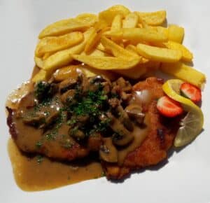 Essen mit J - Jägerschnitzel